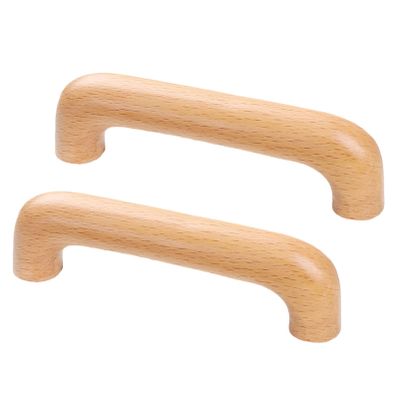 cupboard door knobs, 2 Pcs Natural Wooden Handle Solid Cabinet Knobs Wooden Bow Shaped Handle,for Cabinet Cupboard Door Drawer Dresser Door Handle (Hole Spacing 96Mm)/Hole ( Size : Hole Spacing 128Mm