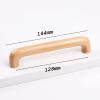 cupboard door knobs, 2 Pcs Natural Wooden Handle Solid Cabinet Knobs Wooden Bow Shaped Handle,for Cabinet Cupboard Door Drawer Dresser Door Handle (Hole Spacing 96Mm)/Hole ( Size : Hole Spacing 128Mm view 2