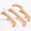cupboard door knobs, 2 Pcs Natural Wooden Handle Solid Cabinet Knobs Wooden Bow Shaped Handle,for Cabinet Cupboard Door Drawer Dresser Door Handle (Hole Spacing 96Mm)/Hole ( Size : Hole Spacing 128Mm view 3