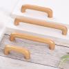 cupboard door knobs, 2 Pcs Natural Wooden Handle Solid Cabinet Knobs Wooden Bow Shaped Handle,for Cabinet Cupboard Door Drawer Dresser Door Handle (Hole Spacing 96Mm)/Hole ( Size : Hole Spacing 128Mm view 4