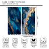 Abstract Marble Blackout Curtain Panels for Living Room Luxury Texture Gold Blue Tone Window Curtain for Bedroom Living Room Kitchen Home Decor Drapes W84 x L84 Inch view 2