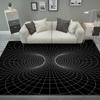 3D Illusion Carpet Entrance Door Floor Mat Abstract Geometric Optical Floor Mat Non-Slip Doormat Modern Living Room Home Decor Rug (3D Vortex Illusion (7),78.7 * 98.4inch) view 1