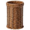 Cabilock Woven Utensil Holder Cutlery Storage Basket Kitchen Countertop Organizer with Drainage 6.14 Inch Square Chopstick Tube for Tableware view 1