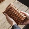 Cabilock Woven Utensil Holder Cutlery Storage Basket Kitchen Countertop Organizer with Drainage 6.14 Inch Square Chopstick Tube for Tableware view 4