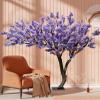 ESRADA Artificial Silk Cherry Blossom Tree 6.6FT, Fake Sakura Tree Plant with LED String Lights, Tall Fake Plant Faux Tree Indoor Home Office Decor Floor Plants for Living C view 3