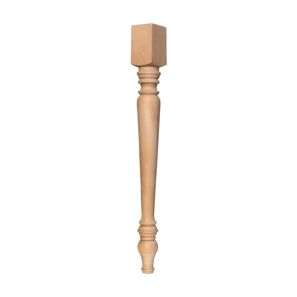 Unique Table Leg, Beech Custom Wood Leg, End Table leg, Mid Century Wooden Leg, Replacement Wood Leg (34 Inch / 85 cm)