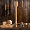Unique Table Leg, Beech Custom Wood Leg, End Table leg, Mid Century Wooden Leg, Replacement Wood Leg (34 Inch / 85 cm) view 4
