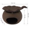 Ceramic Tea Roaster, Loose Leaf Tea Warmer Tea Fragrance Roasting Baking Pot with Stainless Steel Spoon view 2