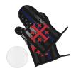 Jerusalem Catholic Cross Premium Heat Resistant Oven Mitts Pot Holders Baking 4-Piece Set view 3