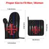 Jerusalem Catholic Cross Premium Heat Resistant Oven Mitts Pot Holders Baking 4-Piece Set view 4