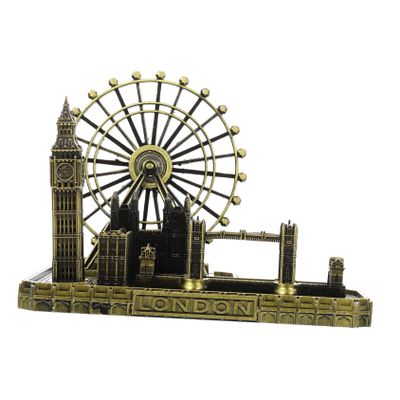 GRIRIW London Tower Bridge Decorative Craft Ornament for Home Office and Restaurant Architectural Souvenir Figurine Bronze