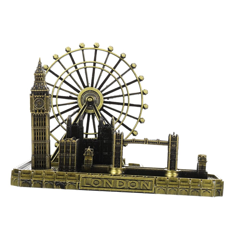 GRIRIW London Tower Bridge Decorative Craft Ornament for Home Office and Restaurant Architectural Souvenir Figurine Bronze