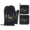 Vote Like Your Future Depends On It Premium Heat Resistant Oven Mitts Pot Holders Baking 4-Piece Set view 1
