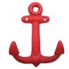 Wowser Nautical Cast Iron Ship Anchor Wall Hooks, 6 Inches, Set of 3 (Red) view 4