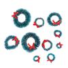 HOMSFOU 30pcs Mini Wreaths for Christmas Decor Green Bow Versatile Xmas Tree Pendants for Crafts Realistic view 4