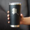 Alaska State Outline - Insulated Coffee Tumbler Cup with Sliding Lid - Stainless Steel Travel Mug - Alaska Gifts and Decor for Women and Men Alaskans - Black view 3