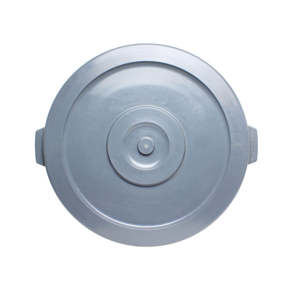 TrueCraftware- 32 Gallon Round Trash Can Lid only 22-1/4" Diameter x 1-1/4" Height Gray Color- Wastebasket Garbage Bin Lid Recycling Bin Cover Kitchen Bathroom Bedroom Office Trash Can