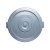 TrueCraftware- 32 Gallon Round Trash Can Lid only 22-1/4" Diameter x 1-1/4" Height Gray Color- Wastebasket Garbage Bin Lid Recycling Bin Cover Kitchen Bathroom Bedroom Office Trash Can view 1