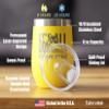 Bevvee Downhill From Here - Wine Tumbler Glass with Sliding Lid - Stainless Steel Travel Mug - Fun Skiing Gifts and Decor for Skiers - Yellow view 4