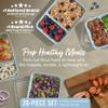 Bentgo Prep - 20-Piece 2-Compartment Reusable Meal Prep Containers with Lids, PFAS & BPA Free Materials, Durable, Microwave, Freezer, & Dishwasher Safe To Go Food Storage (Sky) view 2