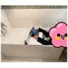 Bathtub Tray Bathtub Tray 1.2cm Thickness PVC Bathtub Cover, Dust-Proof Insulation Bathe Board for Milk Baths Spa, Bathroom Folding Shutter Bath Lid Tub Rack, Bearing 40kg Multifunctional (Color : Wh view 1