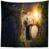 CORFOTO 117x98 Inch Fabric Jesus Empty Tomb Sunrise Tapestry Resurrection of Jesus Wall Hanging Christian Religious Easter Tapestry for Bedroom Aesthetic Living Room College Dorm Decor view 1