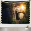 CORFOTO 117x98 Inch Fabric Jesus Empty Tomb Sunrise Tapestry Resurrection of Jesus Wall Hanging Christian Religious Easter Tapestry for Bedroom Aesthetic Living Room College Dorm Decor view 2