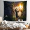CORFOTO 117x98 Inch Fabric Jesus Empty Tomb Sunrise Tapestry Resurrection of Jesus Wall Hanging Christian Religious Easter Tapestry for Bedroom Aesthetic Living Room College Dorm Decor view 4