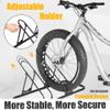 CyclingDeal Bicycle Floor Parking Rack Stand - for Mountain MTB Road Bike - Indoor Home Garage Storage - Adjustable for 3 Fat Bikes view 2