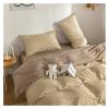 ADovz 100% Cotton 3pcs Plaid Duvet Cover Sets,Grid Geometric Pattern Printed Comforter Cover,with Zipper Closure & Corner Ties,Bed Sheets view 2