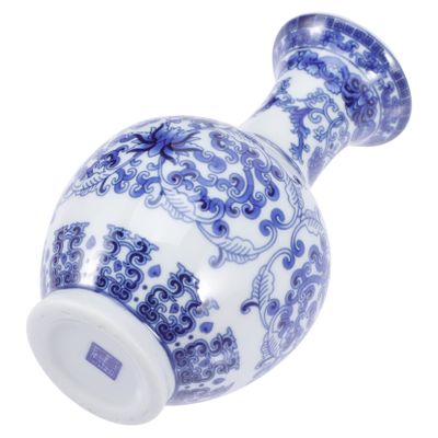 BESTOYARD Blue and White Porcelain Vase Dinner Table Decor Blue Plant Pot Desktop Decor Porcelain Vase Decorations Modern Ceramic Floral Ceramic Crafts