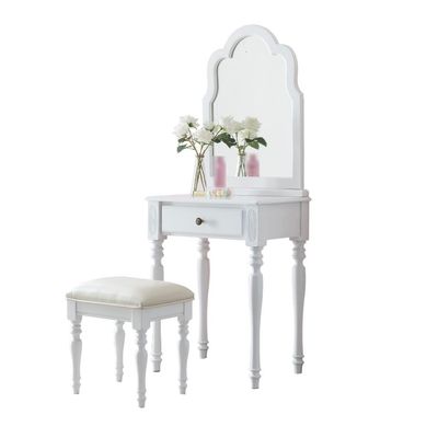 AMONG Vanity Desk Dressing Table Set Bedroom Dressing Table Modern Minimalist Vanity Table, Dressing Table + Makeup Stool + Drawer Bedroom Makeup Table