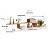 Wall Mounted TV Cabinet Beech Wood Floating TV Stand Wall Mounted 59", Narrow Floating Entertainment Center TV Shelf, Wood Media Console Shelf for Under TV Storage for Living Room Bedroom Office Float view 3