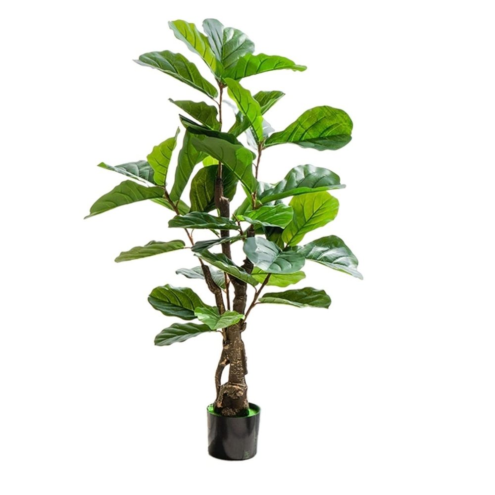 Fake Plant Decoration 47 Inch Artificial Ficus Ficus Large Pot, Artificial Ornamental Tree Close to Natural Tree, Artificial Faketree Artificial Plants