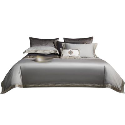 SkiPdr Cotton Bedding Home Textile Bedding Color Weave Jacquard Villa Four-piece Set Bed Linings (Color : D, Size : 220 * 240cm)
