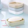 BE-TOOL Soap Holder 4 Pack Travel Soap Container with Lid Portable Bar Soap Holder Leakproof Soap Box with Perforations Soap Dishes for Traveling Camping Gym (Gray Blue+Light Green+Beige+Khaki) view 2