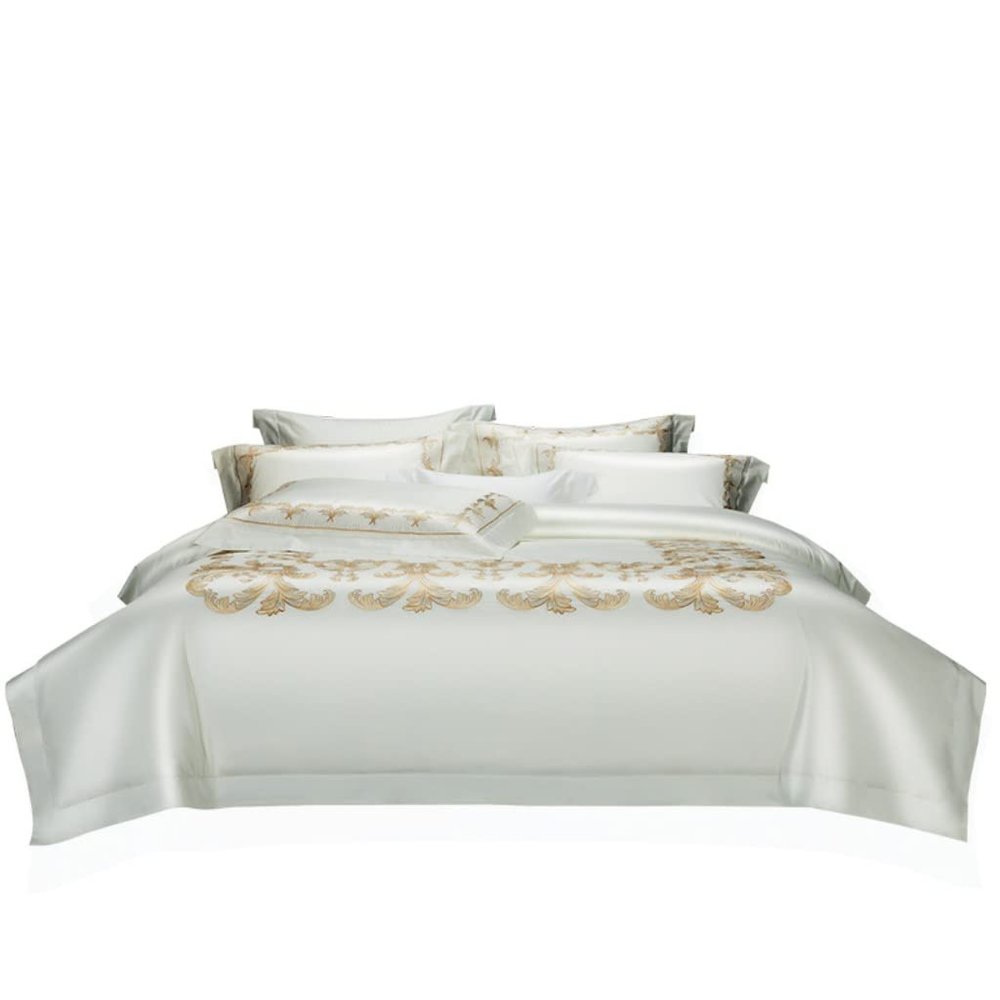 SKipdr Cotton Bedding Home Textile Bedding Color Weave Jacquard Villa Four-Piece Set Bed Linings (Color : D, Size : 200 * 230cm)