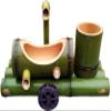 UNbit Bamboo Water Fountain with Water Pump, Water Feature Spout Indoor Outdoor Flowing Zen Garden Decoration, Feng Shui Wheel Sculptures/Statues,55cm Fountain (Size : 55cm) view 1