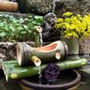 UNbit Bamboo Water Fountain with Water Pump, Water Feature Spout Indoor Outdoor Flowing Zen Garden Decoration, Feng Shui Wheel Sculptures/Statues,55cm Fountain (Size : 55cm) view 2