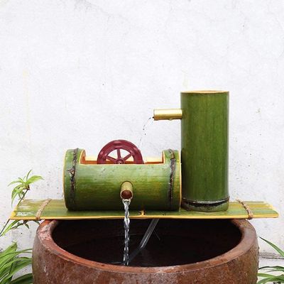 UNbit Bamboo Fountain Garden Decor Water Spout with Pump Garden Decoration Waterfall Outdoor Japanese Garden Water Feature Sculptures Statues Arts Crafts Artwork Crafting,50Cm Ornaments Fountain