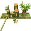 UNbit Bamboo Feng Shui Water Fountain Outdoor Japanese Garden Feature Spout and Pump, Garden Handmade Fountain Sculptures Statues Arts Crafts Flowing Waterfall,30cm Fountain, 40cm view 1