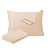 100% Egyptian Cotton Pillow Protectors Set of 2, 400 Thread Count Sateen Weave Pillowcase, Easy Care Zippered Style Pillow Covers (Beige, King) view 1