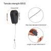 MECCANIXITY Retractable Security Cable Lock,Remote Control Security Lock,Remote Control Anti-Lost Rope with Double-Sided Adhesive for TV,DVD,Cup,Phone 1Set Black 39.37" Length view 2