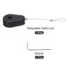 MECCANIXITY Retractable Security Cable Lock,Remote Control Security Lock,Remote Control Anti-Lost Rope with Double-Sided Adhesive for TV,DVD,Cup,Phone 1Set Black 39.37" Length view 3