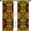 Abstract Retro Grommet Curtain Panels Rod Pocket Insulated Window Coverings Soundproofing Blanket 63inch Width by 80inch Length view 1