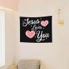WETEYAFU Jesus loves you Tapestry Wall Hanging Tapestry Wall Tapestry for Bedroom Aesthetic Tapestry Tapestry 29x37in view 4