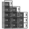 SEE SPRING X-Large Shoe Storage Box Fit Size 11, Clear Plastic Stackable Shoe Organizer for Closet, Space Saving Sneaker Shoe Rack Containers Bins Holders for Entryway, Under Bed, 12 Pack Black view 1