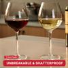 MICHLEY Unbreakable Red Wine Glasses 17 oz, Tritan Plastic Reusable Stemware for Indoor and Outdoor Use, Set of 8 view 4