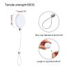 MECCANIXITY Retractable Security Cable Lock,Remote Control Security Lock,Remote Control Anti-Lost Rope with Double-Sided Adhesive for TV,DVD,Hardware Cable Lock 2Set White 35.43" Length view 2