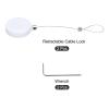 MECCANIXITY Retractable Security Cable Lock,Remote Control Security Lock,Remote Control Anti-Lost Rope with Double-Sided Adhesive for TV,DVD,Hardware Cable Lock 2Set White 35.43" Length view 3